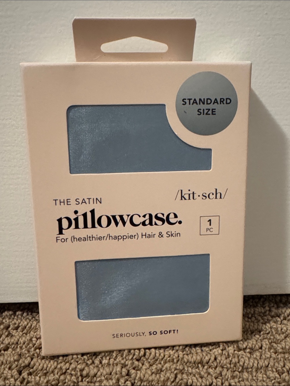 Kitsch Satin Pillowcase in Pale Blue